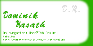 dominik masath business card